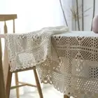 2024 Pastora Cotton Crochet Tablecloth Rectangle Black Hollow Vintage Lace