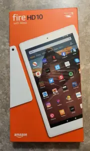 Amazon Kindle Fire 10, 9th Gen Tablet with Alexa 10.1" 1080p Full HD WHITE 32GB