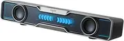 Edifier QS30 Multimedia Soundbar Speakers with Dynamic Lighting, Multiple Sound Effects, Bluetooth V5.4, Enhanced Bass, Integrated Mic, Black