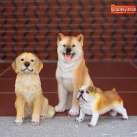 在飛比找蝦皮購物優惠-仿真柴犬 落地擺件 花園 庭院 家居裝飾 仿真動物 仿真八哥