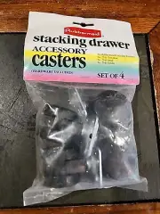New Rare VTG Rubbermaid Caster Wheels No 234T Stacking Drawer Accessory Set Of 4