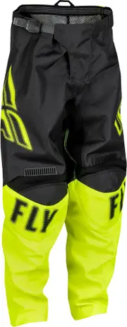 Fly Racing F-16 S23, textile pants kids , color: Black/Neon-Yellow , size: 26