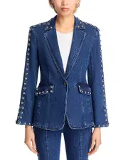 Cinq a Sept Studded Denim Milly Blazer