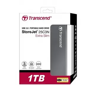 TRANSCEND 創見 2.5吋 1TB 2TB USB3.0 StoreJet 25C3N 硬碟 鋁殼設計 外接硬碟