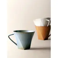 在飛比找ETMall東森購物網優惠-九土日式手工切面咖啡杯粗陶手沖復古窯變馬克杯創意情侶對杯家用