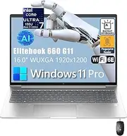 [HP] Elitebook 660 G11 16" FHD+ Business Copilot AI Laptop Computer, Intel Ultra 7 155U (Beat i7-1355U), 64GB DDR5 RAM, 2TB PCIe SSD, WiFi 6E, Backlit KB, Fingerprint Reader, Windows 11 Pro, AZ-XUT