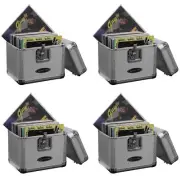 Odyssey KROM Transport Storage Case for 70 12" Vinyl Records, Silver (4 Pack)