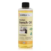 Gilly''s 250ml Kitchen Bench Oil To Nourish Raw & Unfinished Timber Eco-Friendly