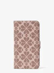 spade flower coated canvas iphone 11 magnetic wrap folio case