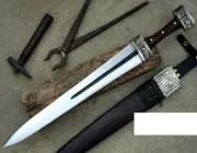 Hand Forged Carbon Steel 19" Blade Roman Gladius Sword With Leather Sheath