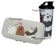 Tupperware We Bare Bears Lunch Set Hoagy Sandwich Container and 16 oz Tumbler