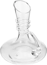 KICHOUSE 1PC Glass Wine Decanter Handheld Brandy Dispenser with Flat Bottom for Stability Easy Clean Design for Wine Lovers and Entertaining
