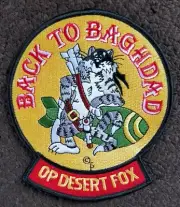 VF Tomcat "BACK TO BAGHDAD" OP DESERT FOX Fighter Squadron NAVY Military Patch