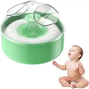 Baby Body Powder Puff - Baby Powder Puff Case, Talcum Powder Puff Container Box Puff Sponge Case, Reusable Velour Face Body Powder Puff, Portable Dustproof Powder Puff Case for Baby Infant