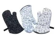 Cat Quilted Fabric Oven Mitt in Black and White Fabric Options, Kitty Cloth Kitc