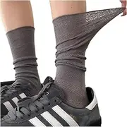 [AYTDNEHGK] Sweet White Pile Socks Women Mesh Hollowed Out Thin Silk Retro Flower Lace Socks Ladies Transparent Crew Socks