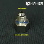 FEMALE M12X1.0 TO AN4 AN-4 MALE FOR SUBARU TURBO OIL FEED