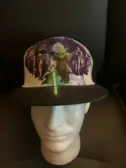 New with Tags NWT Star Wars Yoda Kids SnapBack Flat Brim Bill Hat OSFM