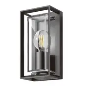 Claro Rectangle Exterior Wall Light Dark Grey Aluminium - 19891