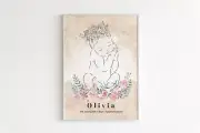 Personalised Newborn Birth Details Baby gift Nursery Print Wall Art Poster A4 A3