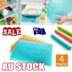 4x Refrigerator Antifouling Cut Drawer Liners Washable Can be Fridge Mat Kitchen
