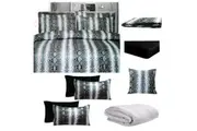 Big Sleep 8 Pce Bed in a Bag Set Snake Skin Black Double