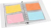 Bercoor 3 x 5 Index Card Holder, 120 Card Sleeves, Holds 240 Pieces Cards, Binder Card Organizer for Note Cards, Study Cards, Flash Cards and Recipe Cards