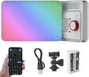 AMBITFUL Video Lighting with APP Control, RGB Full Colour, 10 FX Effects, Hot Shoe Base for Photography Video Lighting Studio, CRI/TLCI 95+ （VL15C