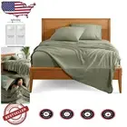All-Season Split King Microfiber Sheets - 5 Piece Set with Deep Pockets in Sage