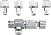 Harder Steenbeck Airbrush Quick Connect,Airbrush Quick Release Disconnect Adapter 1/8 in BSP Male and Female Connections Adapter with Adjustable Control Valve Airbrush Accessories