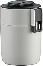 Bafnsiji Vacuum Insulated Food Flasks, Stainless Steel Food Container with Leak Proof Lid, Stainless Steel Insulated Hot Food Flask, 400ml Thermal Soup Flask, Food Flask for Cold/Hot Food
