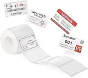 NIIMBOT Red and Black Labels, Dual Color Printing Stickers only for B21Pro Label Maker, Thermal Paper Stickers Label Tape for Supermarkets, Shops, Offices, DIY, 50x30mm 230 Sheets, White
