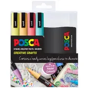 POSCA PC-3M Paint Markers Pastel 4 Pack