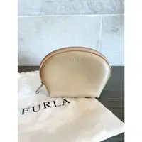 在飛比找蝦皮購物優惠-近全新【FURLA】貝殼收納包 貝殼化妝包 貝殼包 化妝包 