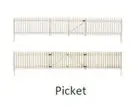 HO Picket Fence (8pcs)