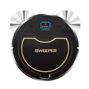 3-in-1 Smart Robot Vacuum Cleaner with Auto Sweeping and Mopping, Black