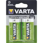 Varta 3000mAh D Rechargeable Batteries - 2 Pack