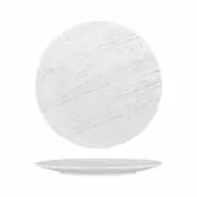 4x Plate 280mm Luzerne Drizzle White with Grey Main Commercial Cafe Crockery