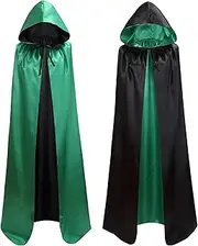 makroyl Unisex Reversible Hooded Cloak Cape for Christmas Halloween Party Vampires Cosplay Costumes