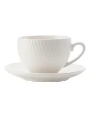 [Maxwell & Williams] White Basics Diamonds Demi Cup & Saucer 90ml