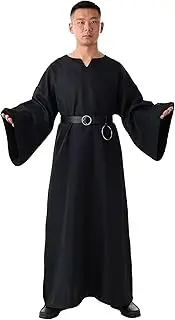 BLESSUME Medieval Wicca Pagan Ritual Robe with Belt