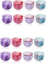 16Pcs Candle Tins for Candle Making Kit Empty Metal Candle Tin with Lids Storage Tins Reusable