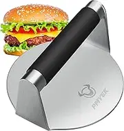 PMYEK Smash Burger Press - 5.9 Inch Stainless Steel Hamburger Smasher with Anti-Scald Handle for Griddle and Grill Cooking
