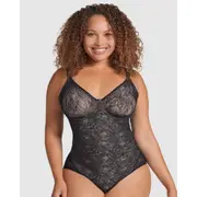 Leonisa Medium Control Underwired Lace Shapewear Bodysuit