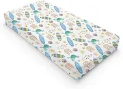 Boho Summer Beach Surf Changing Pad Covers Colorful Surfboard Sun Turtles Baby Changing Table Sheets for Boy Girl Vacation Holiday Soft Breathable Stretchy Fitted Diaper Change Table Mats 32''x16''