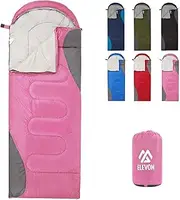 Elevon Sleeping Bag for Adults Teens Kids Cold Warm Weather, Portable Waterproof & Lightweight, Compact with Compression Sack, for 3-4 Seasons Camping, Backpacking, Hiking, Travel, Indoors Outdoors