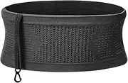 Adorila Slim Running Belt, Running Belt Fanny Pack for Men Women, Travel Running Waist Belt for Money and Passport, Black, Large