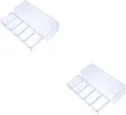 BIUDECO 2pcs Gambling Chip Case Acrylic Poker Chip Tray 100 Chips Storage Poker Chip Box 5 Sections Tidy Your Game