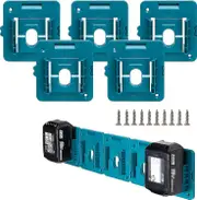 Jtgg WJTG 5 Pack Battery Holder for Makita 18V Battery Mounts Dock Holder Fit for BL1860 BL1850 BL1840 BL1830(w/10 Screws)J