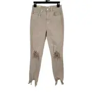 L'Agence Jeans High Line High Rise Skinny light tan size 25